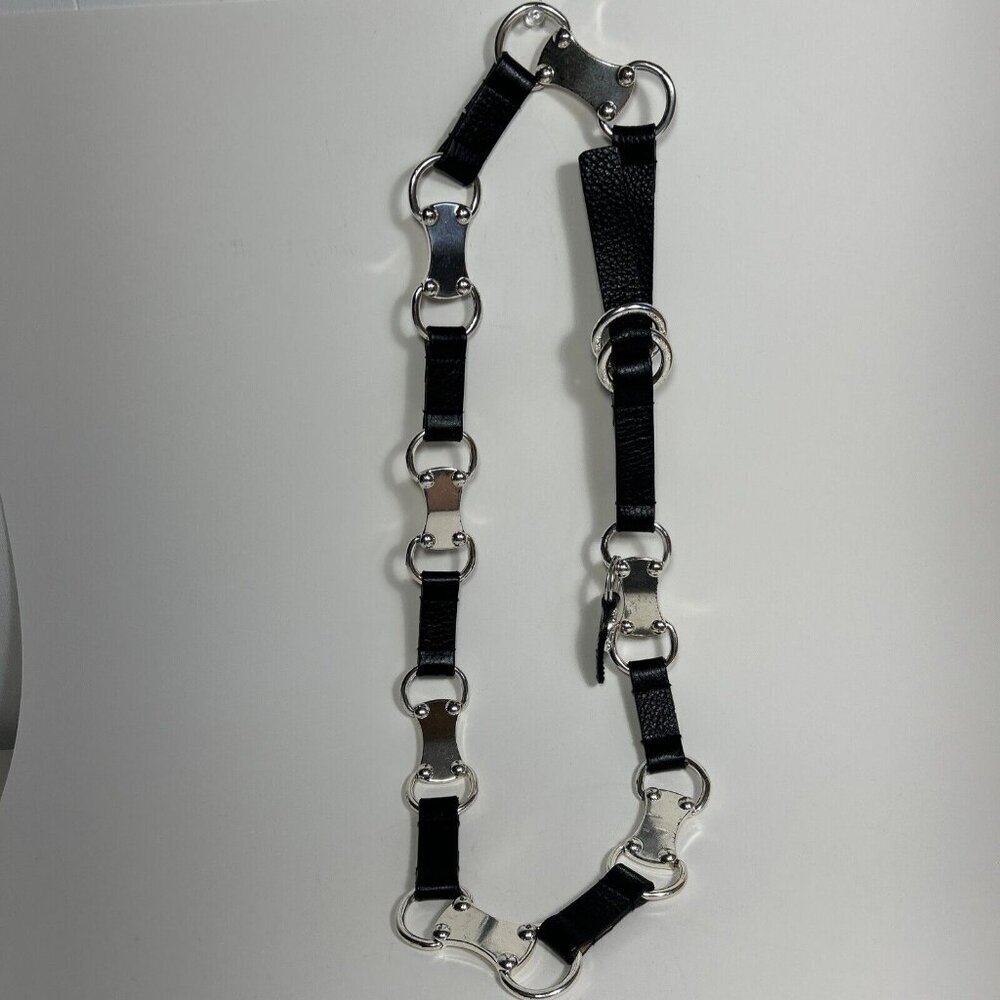 Michael Korrs MK Chain Leather Metal Link Belt Women L/XL